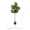 Glitzhome® 5ft. Faux Fiddle Leaf Fig Tree in Pot